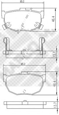 set placute frana,frana disc