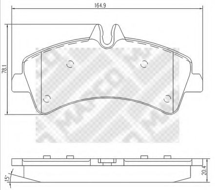 set placute frana,frana disc