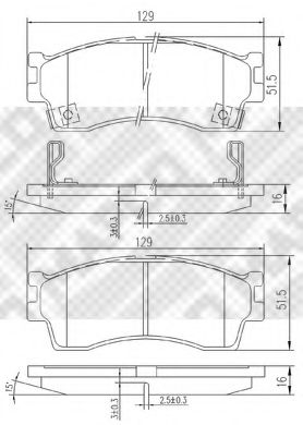 set placute frana,frana disc