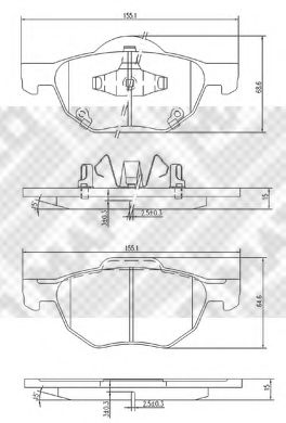 set placute frana,frana disc