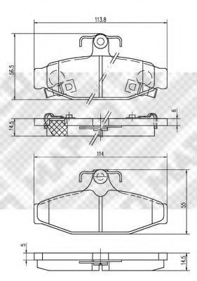 set placute frana,frana disc