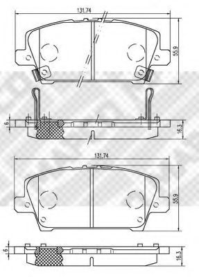 set placute frana,frana disc