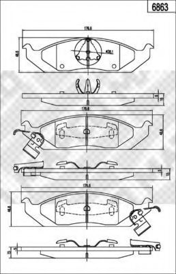 set placute frana,frana disc