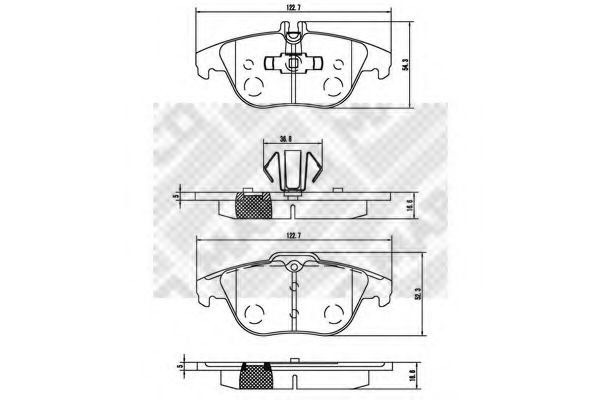 set placute frana,frana disc