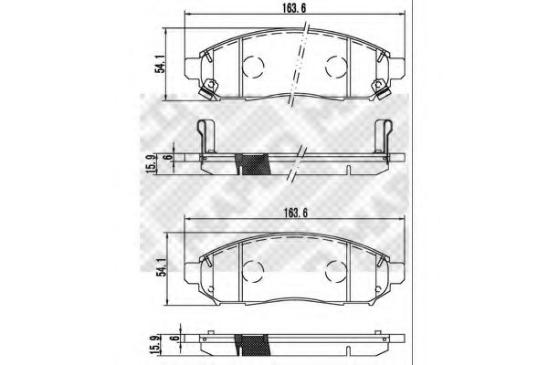 set placute frana,frana disc