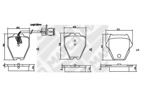 set placute frana,frana disc