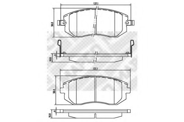 set placute frana,frana disc