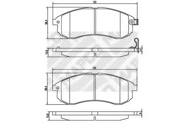 set placute frana,frana disc