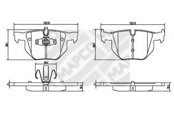 set placute frana,frana disc