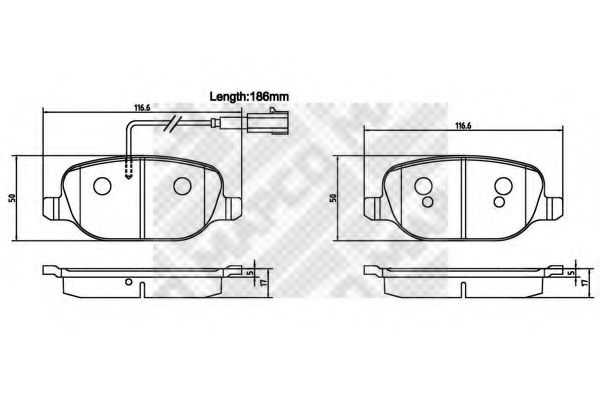 set placute frana,frana disc