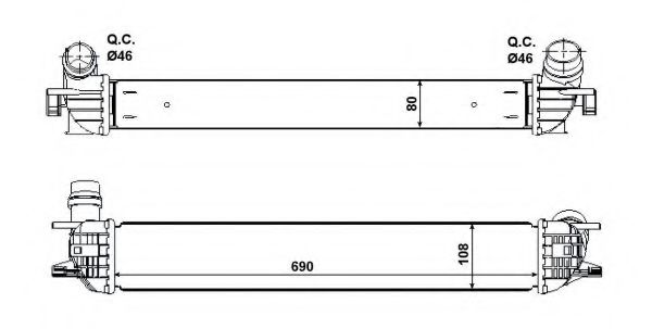 Intercooler, compresor