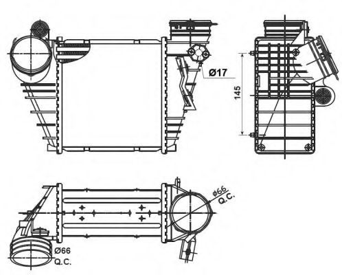 Intercooler, compresor