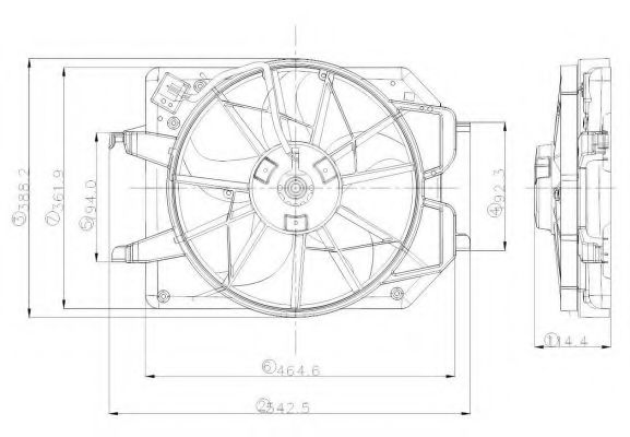 Ventilator, radiator