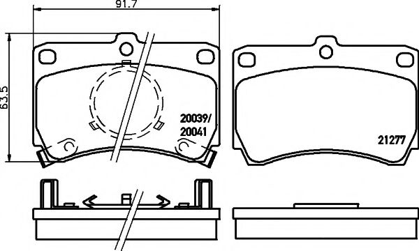 set placute frana,frana disc