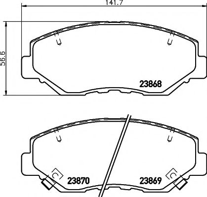 set placute frana,frana disc