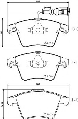 set placute frana,frana disc