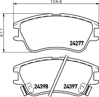 set placute frana,frana disc