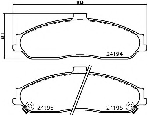 set placute frana,frana disc