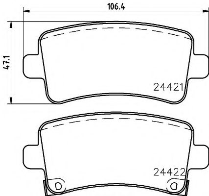 set placute frana,frana disc