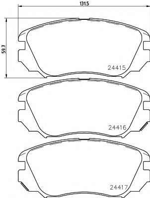 set placute frana,frana disc