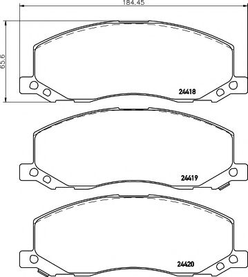 set placute frana,frana disc