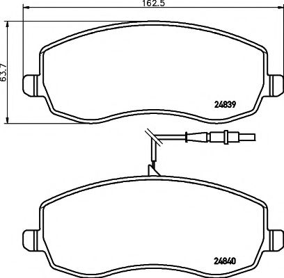 set placute frana,frana disc