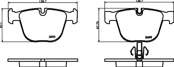 set placute frana,frana disc