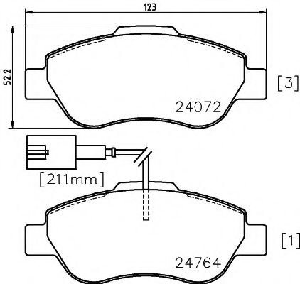 set placute frana,frana disc