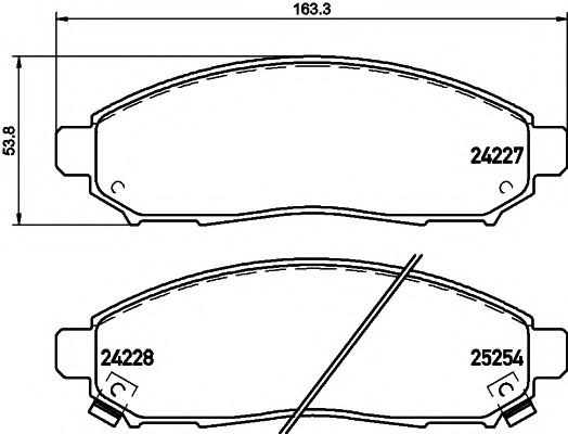 set placute frana,frana disc