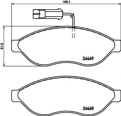 set placute frana,frana disc