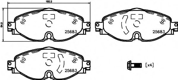 set placute frana,frana disc
