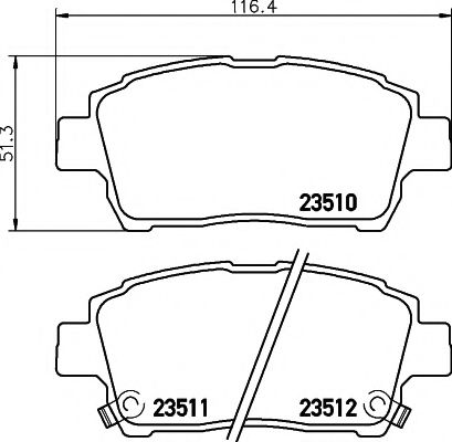 set placute frana,frana disc