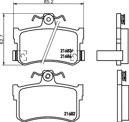 set placute frana,frana disc