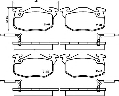 set placute frana,frana disc