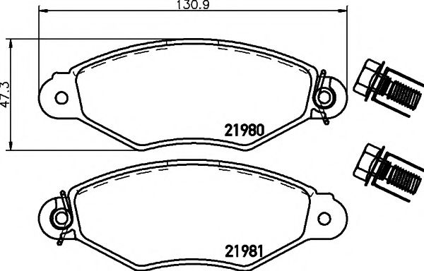 set placute frana,frana disc