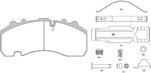 set placute frana,frana disc