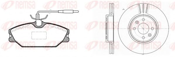 Set frana, frana disc