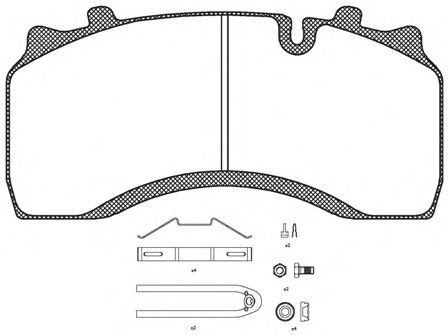 set placute frana,frana disc