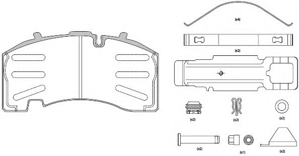 set placute frana,frana disc