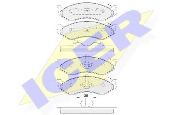 set placute frana,frana disc