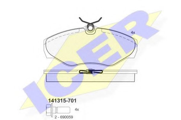 set placute frana,frana disc