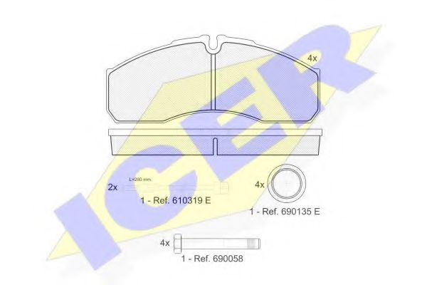 set placute frana,frana disc