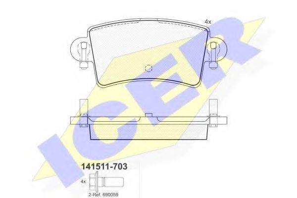 set placute frana,frana disc