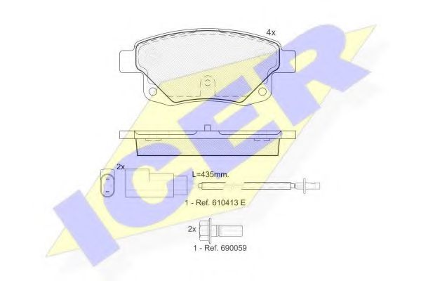 set placute frana,frana disc