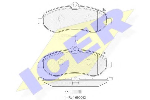 set placute frana,frana disc