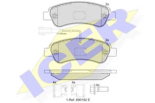 set placute frana,frana disc