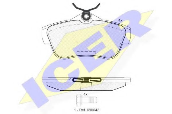 set placute frana,frana disc