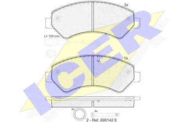 set placute frana,frana disc