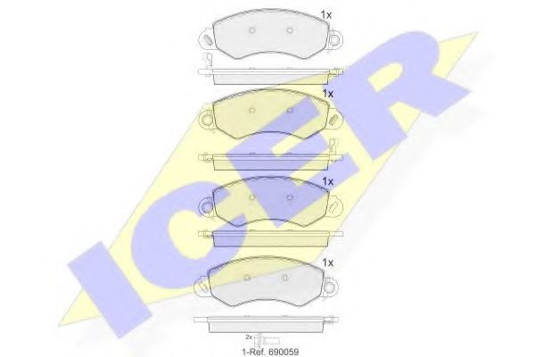 set placute frana,frana disc