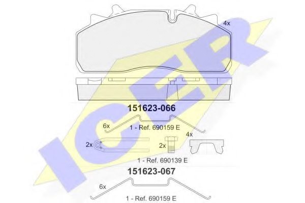 set placute frana,frana disc